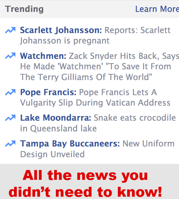 facebook trending news disappeared